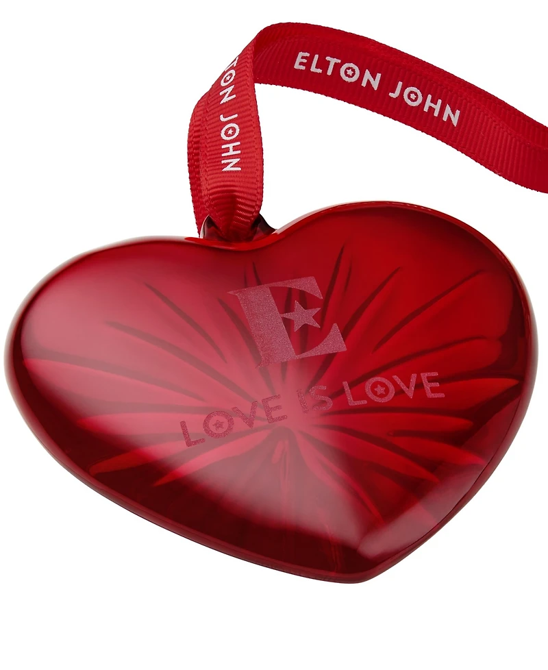 Waterford Elton John Aids Foundation Heart Ornament
