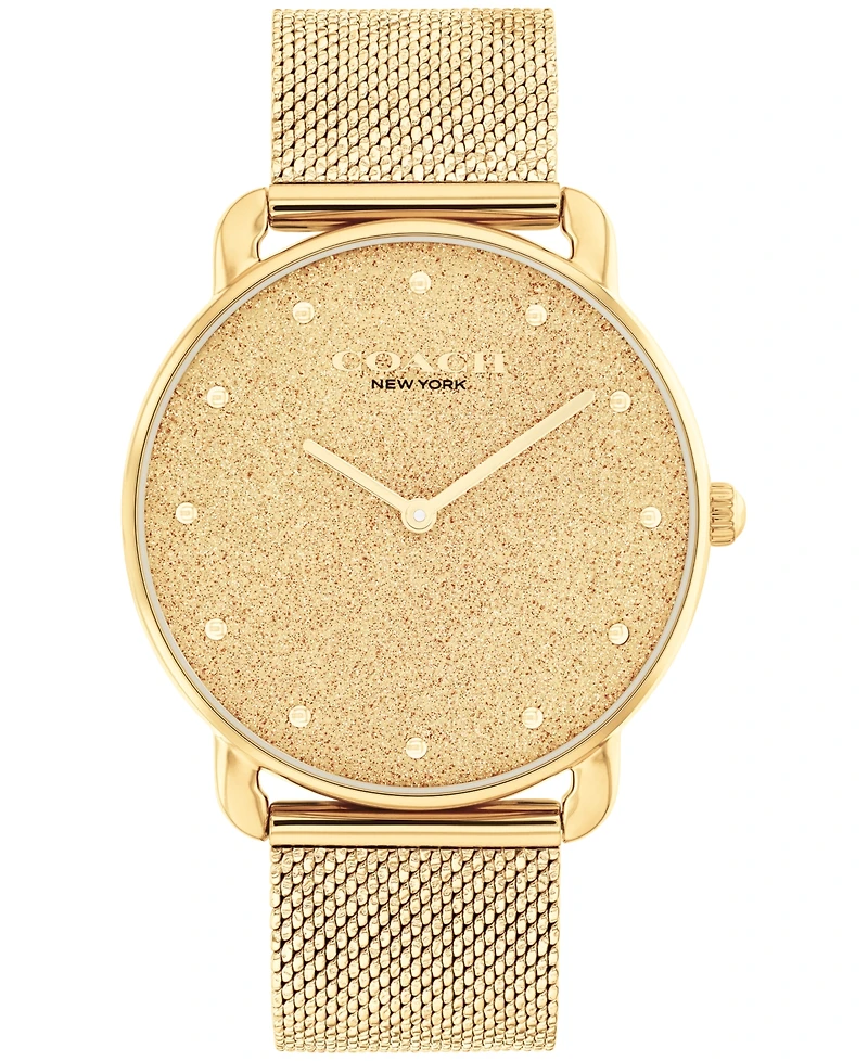Coach Women's Elliot Gold Tone Stainless Steel Mesh Bracelet Watch, 36mm