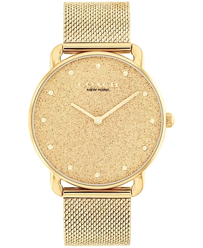 Coach Women's Elliot Gold Tone Stainless Steel Mesh Bracelet Watch, 36mm
