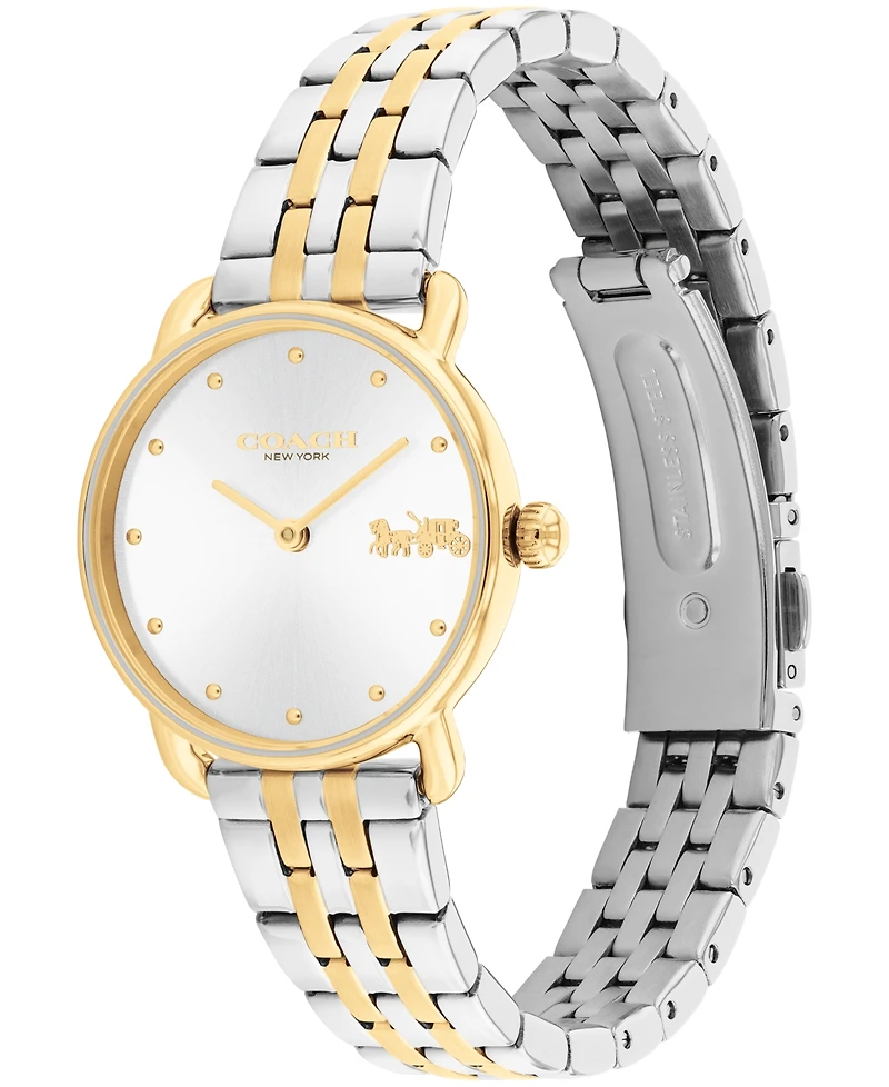 Coach Women's Elliot Two Tone Stainless Steel Bracelet Watch, 28mm
