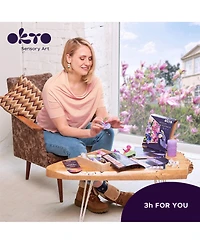 Wise Elk Okto Sensory Art 3D Woodcraft "Inspiration" – Flowers Craft Kit