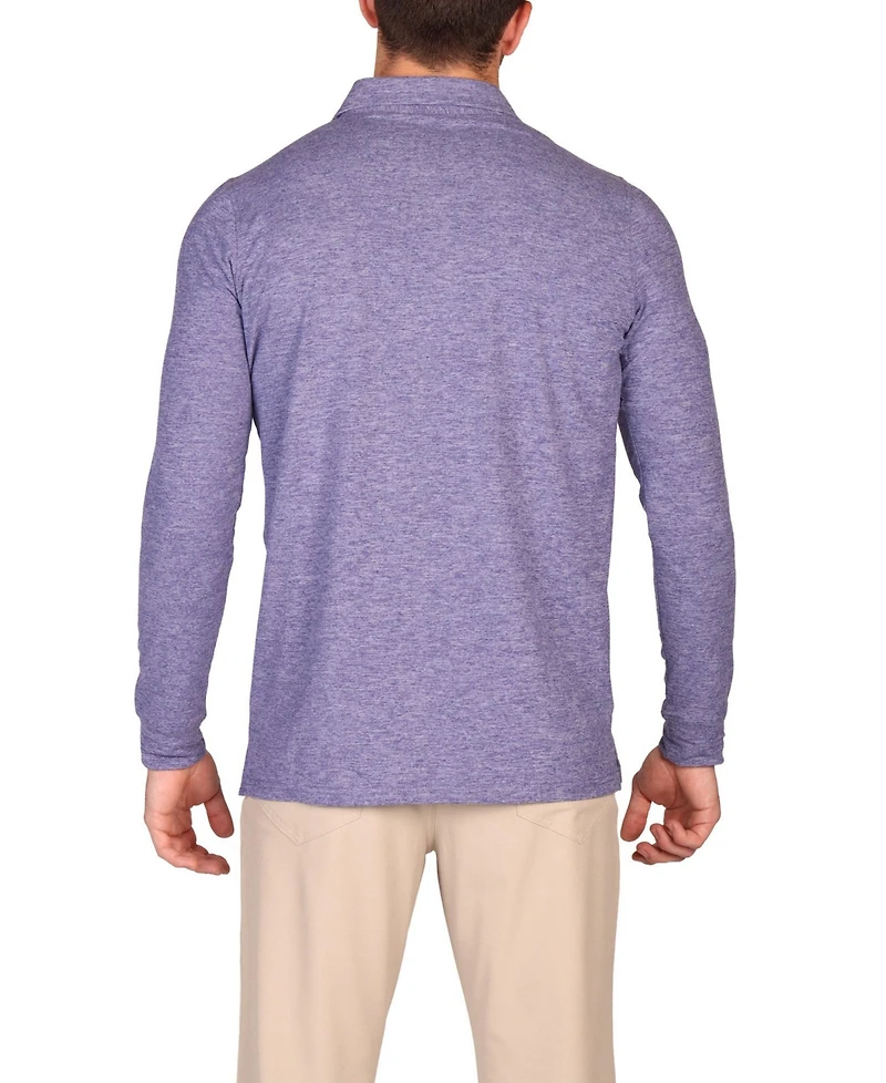 Tailorbyrd Men's Byrd Blend Long Sleeve Polo