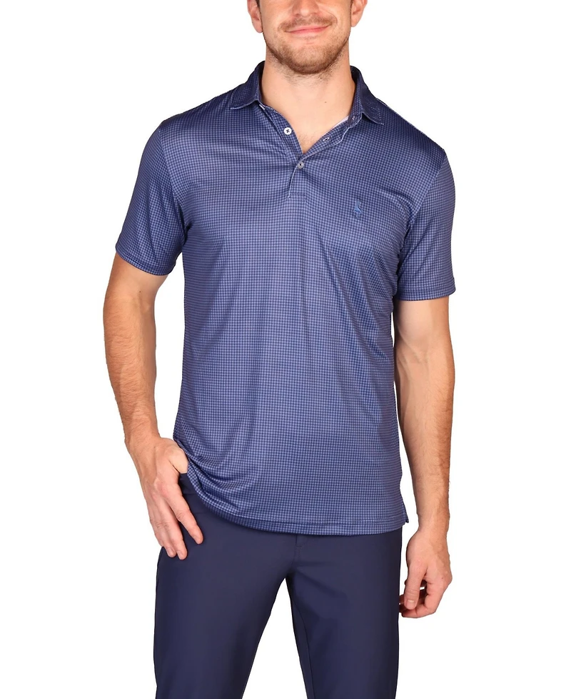 Tailorbyrd Big & Tall Gameplay Performance Polo - Mini Houndstooth