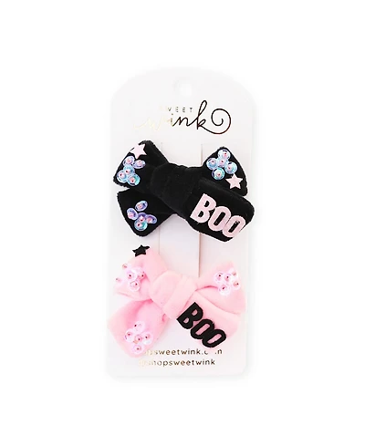 Sweet Wink Girls Boo Bows Halloween Clip Set