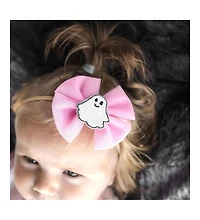 Sweet Wink Baby Girl's Coquette Tulle Ghost Bow Halloween Baby Headband