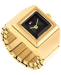 Tommy Hilfiger Women's Quartz Gold Tone Stainless Steel Watch Ring, 15mm