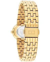 Tommy Hilfiger Women's Quartz Gold Tone Stainless Steel Bracelet Watch, 25mm