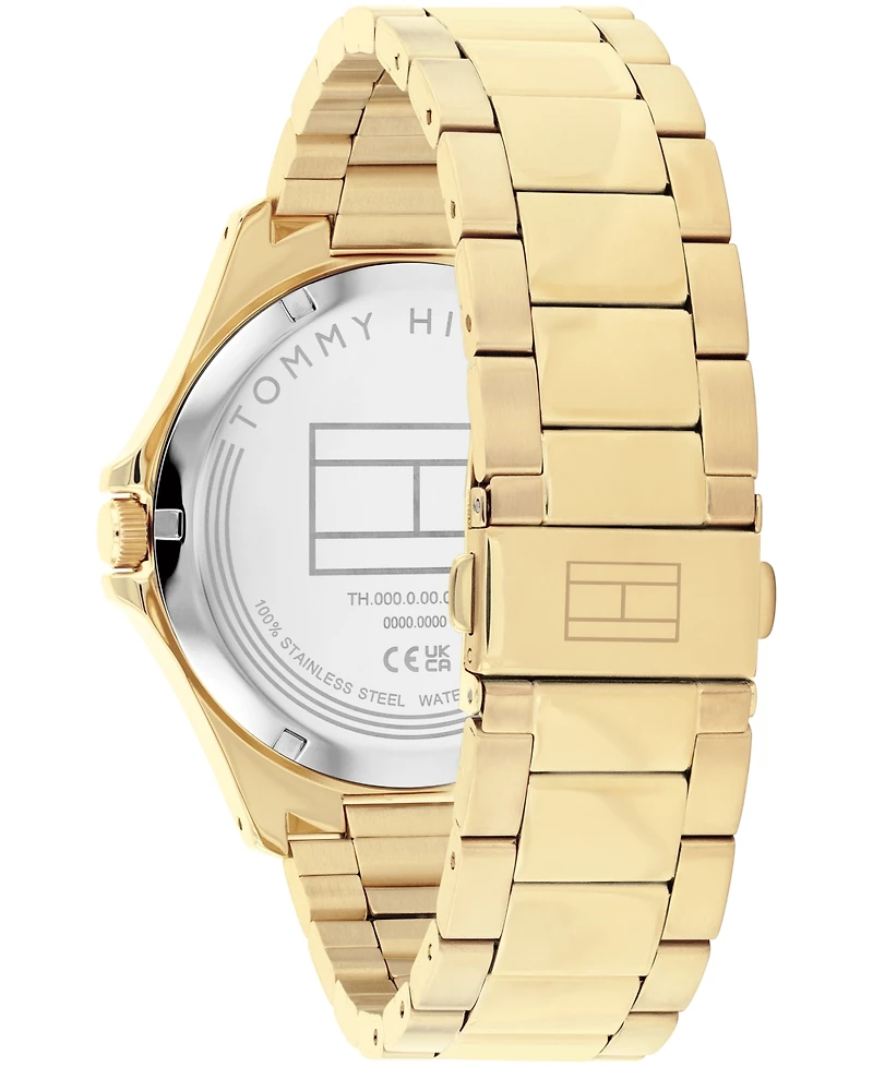 Tommy Hilfiger Men's Quartz Gold Tone Stainless Steel Bracelet Watch, 42mm