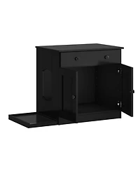 Palace Imports 100% Solid Wood Ziva 2-Door Cat Litter Box Enclosure with Catch