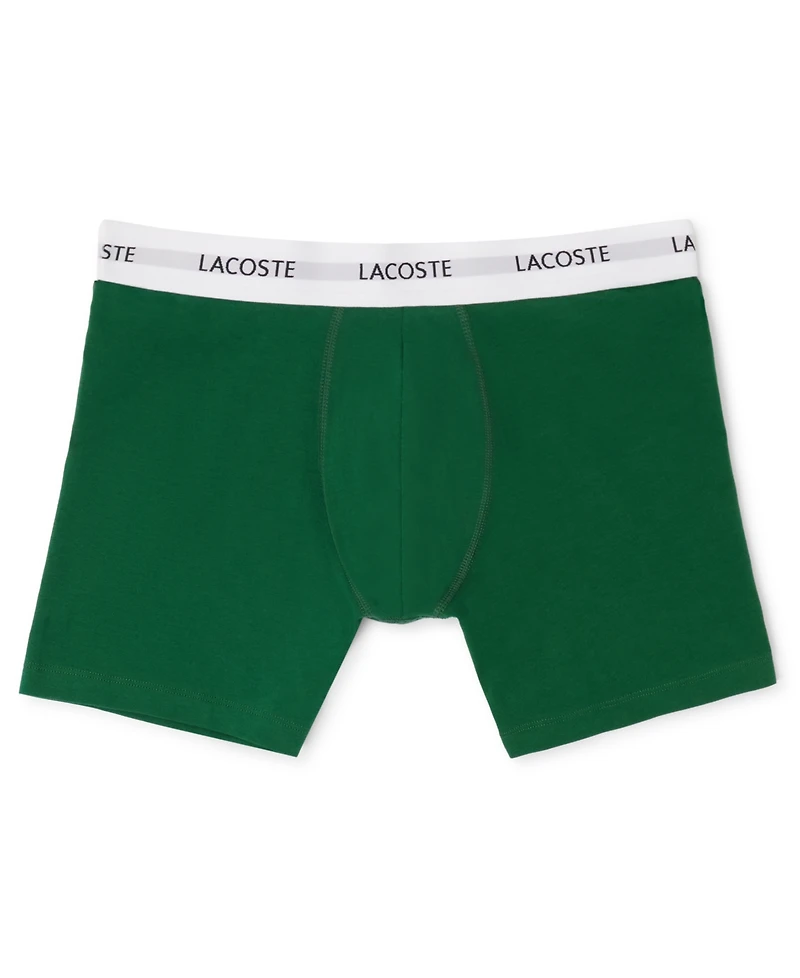 Lacoste Men's 3-Pack Regular-Fit Logo Boxer Briefs