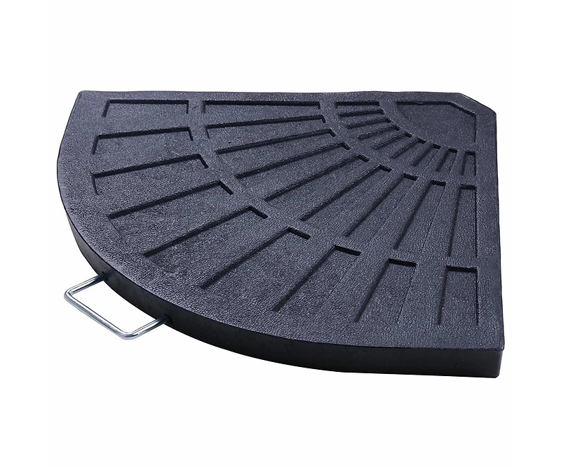 Yescom 4 Pcs 26.5 lbs 19" Cast Polyresin Rust-Free Fan Shaped Resin Beton Base Umbrella Stand Holder,YES0362