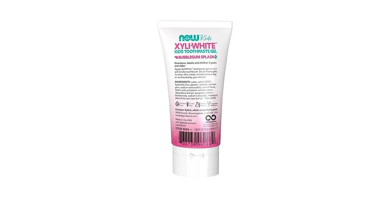 Now Foods XyliWhite Kid's Toothpaste ,Bubblegum 3 oz
