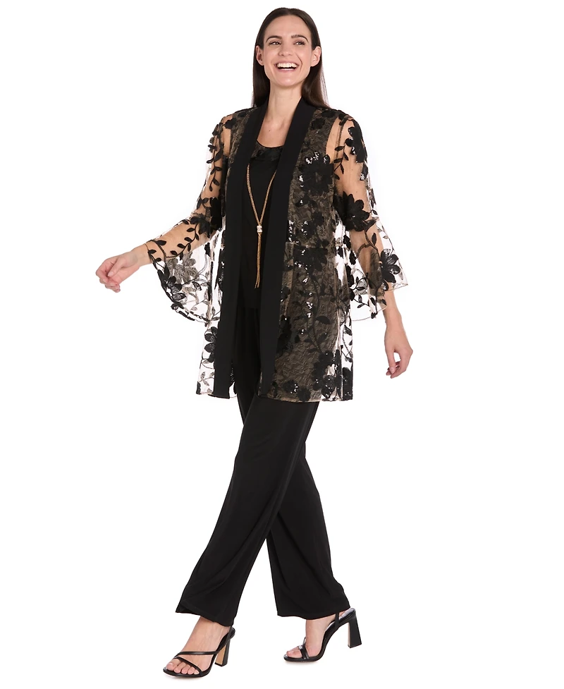 R & M Richards Women's 3-Pc. Jacket, Tank Top Pants Set
