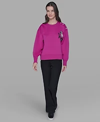 Karl Lagerfeld Paris Choupette Long Sleeve Sweater