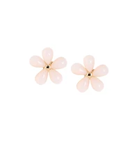 Sohi Women's Gold Floral Stud Earrings