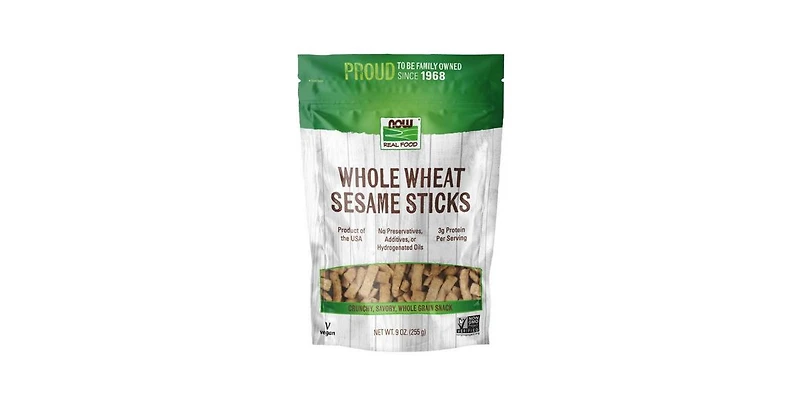 Now Foods Sesame Sticks ,Salted (Whole Wheated) 9 oz