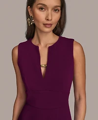 Donna Karan New York Women's Twist Hardware V-Neck Dress
