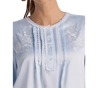 Miss Elaine Petite Round Neck Long Sleepwear Gown