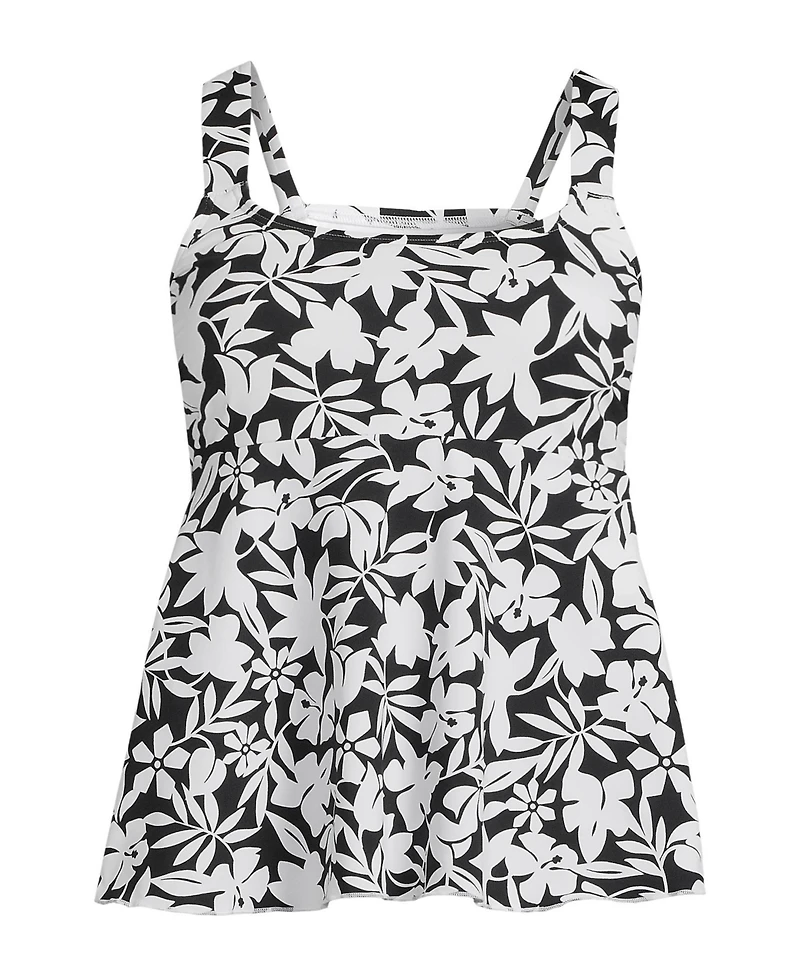 Lands' End Women's D-Cup Flutter Scoop Neck Tankini Top