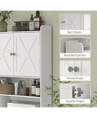 Bathroom Cabinet for Towels and Essentials with Sturdy, Space-Efficient Design