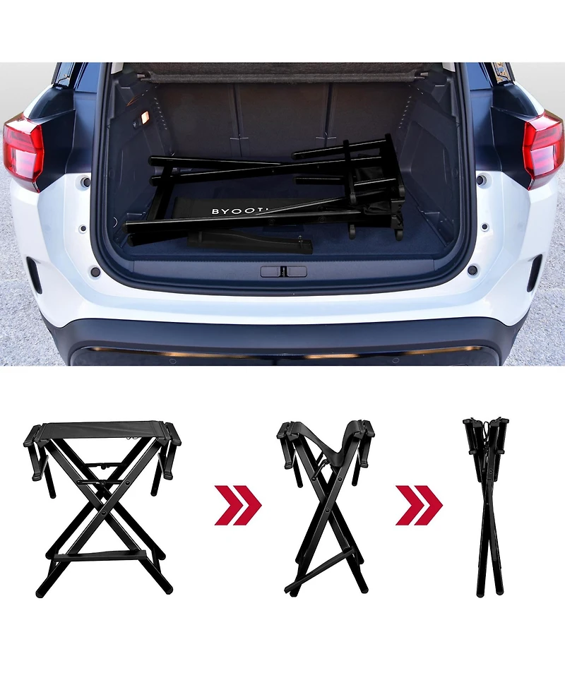 Byootique 28" Height Tall Director Chair Folding Artist Makeup Foot Rest 2 Pack