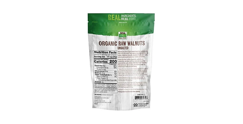 Now Foods Certified Raw Walnuts ,12 oz