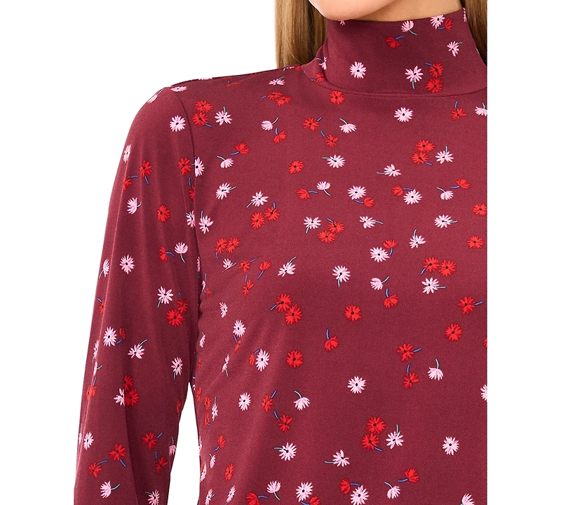 CeCe Women's Turtleneck Long Sleeve Top
