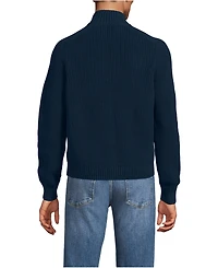 Lands' End Men's Long Sleeve Drifter Full Zip Cardigan Sweater
