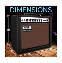 Portable Electronic Guitar Amplifier - 8'' High-Definition Speaker with Volume, Bass, Treble Controls