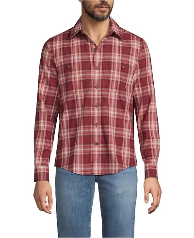 Lands' End Men's Lightweight Coastal Flannel Shirt