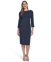 Calvin Klein Women's Side Buckle Midi Dress