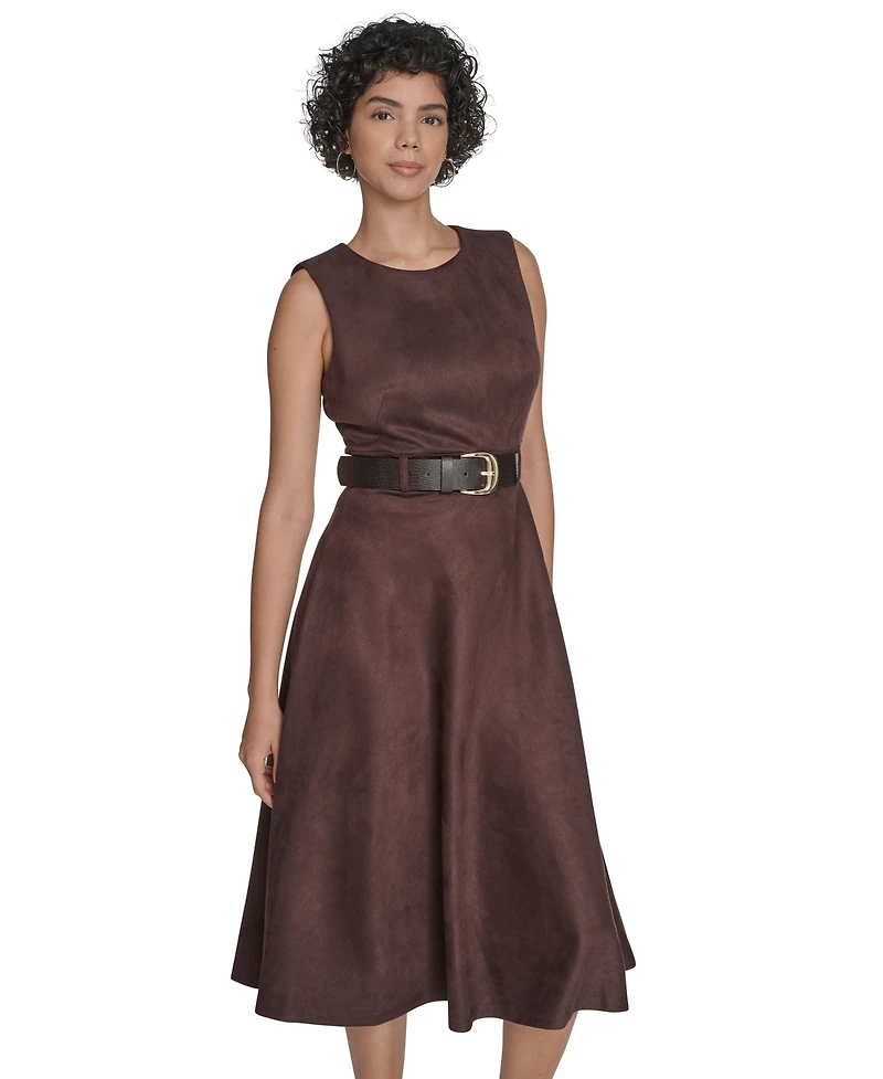 Calvin Klein Women's Belted Midi Dress