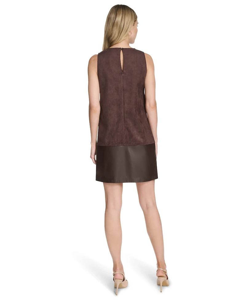 Calvin Klein Women's Crewneck Short Shift Dress