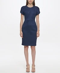 Calvin Klein Women's Tulip Sleeve Short Dress