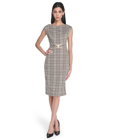Calvin Klein Women's Menswear Sheath Short Dress