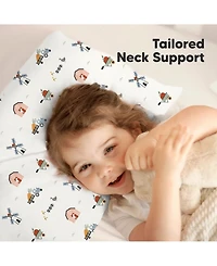 Jumbo Toddler Pillow with Pillowcase, 14X20 Soft Organic Pillows for Sleeping, Kids Travel