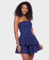 Alex & Sophia Juniors' Strapless Petal Dress
