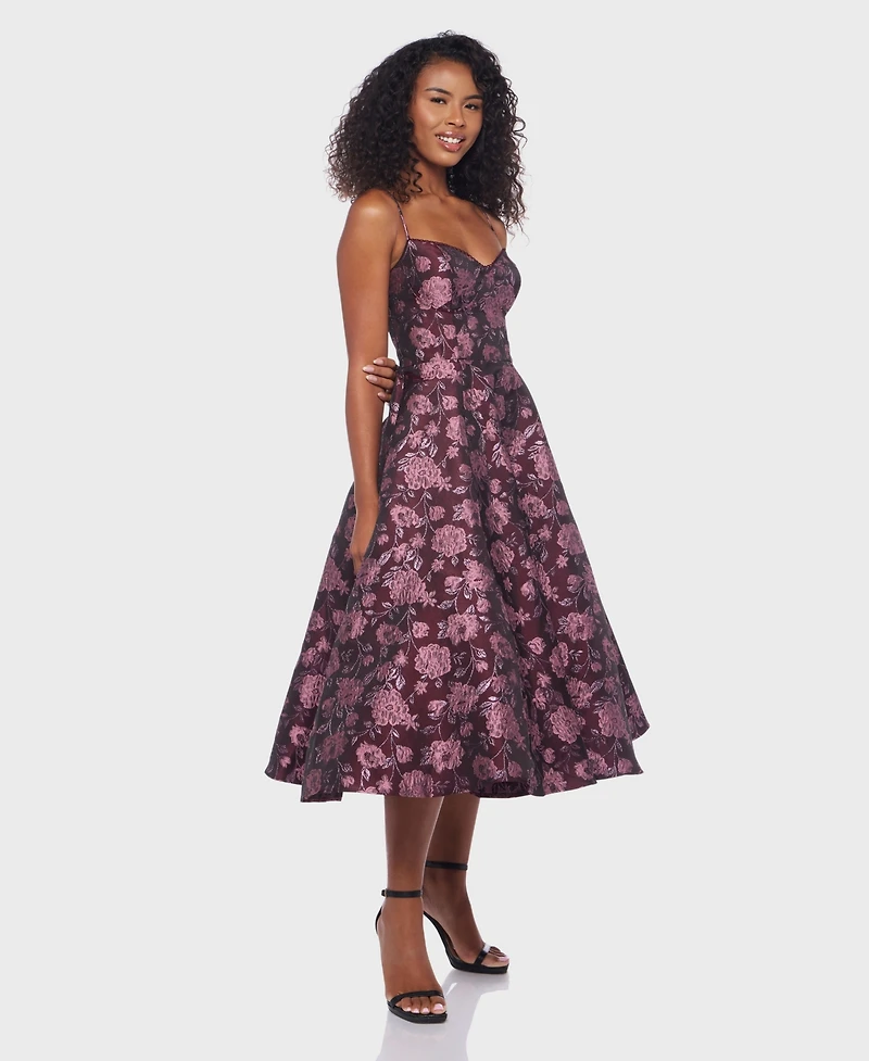 Alex & Sophia Juniors' Jacquard Midi Dress