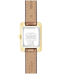 Coach Women's Mara Brown Leather Strap Watch, 19 x 26mm