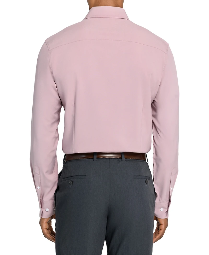 ConStruct Men's Solid Performance Stretch Cooling Comfort Dress Shirt