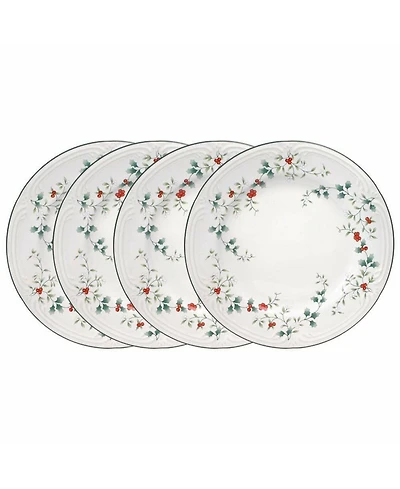 Winterberry Holiday Dinner Plates, Set of 4
