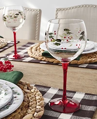Winterberry Wine Glasses, Set of 4