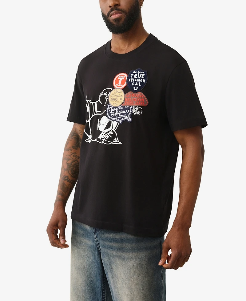 True Religion Men's Patch Rinse Short Sleeve T-Shirt