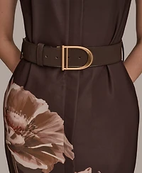 Donna Karan New York Petite Belted Floral Midi Dress