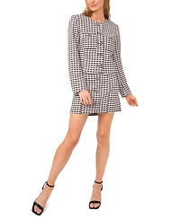 CeCe Women's Button-Front Knit Mini Skirt