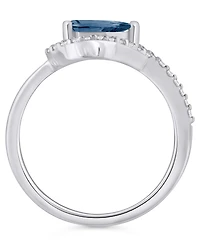 Macy's Gemstone and Diamond Ring (1/5 ct. t.w.) 10k White Gold (also Yellow Gold)