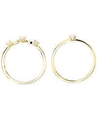 Macy's 2-Piece Cubic Zirconia Stackable Ring Set (0.48 ct. t.w.) in Gold Over Sterling Silver