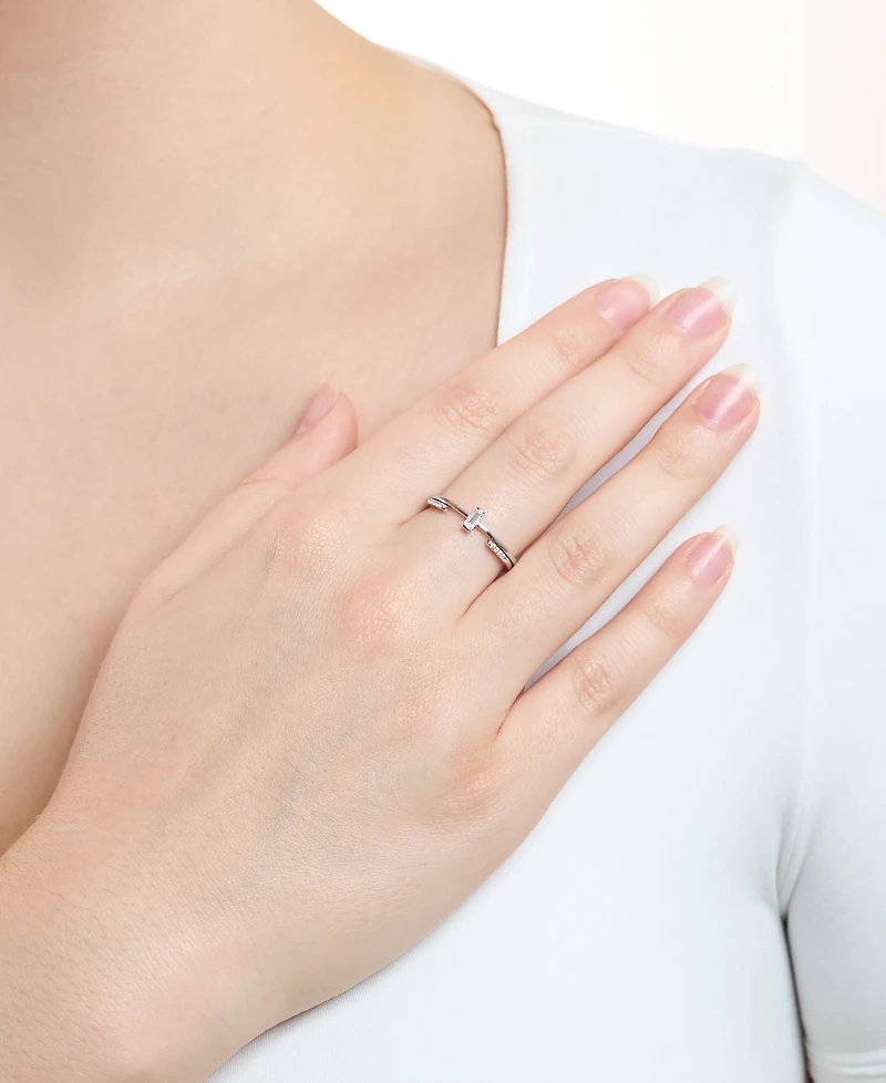 Macy's 2-Piece Cubic Zirconia Open Stackable Ring Set (0.23 ct. t.w.) in Sterling Silver