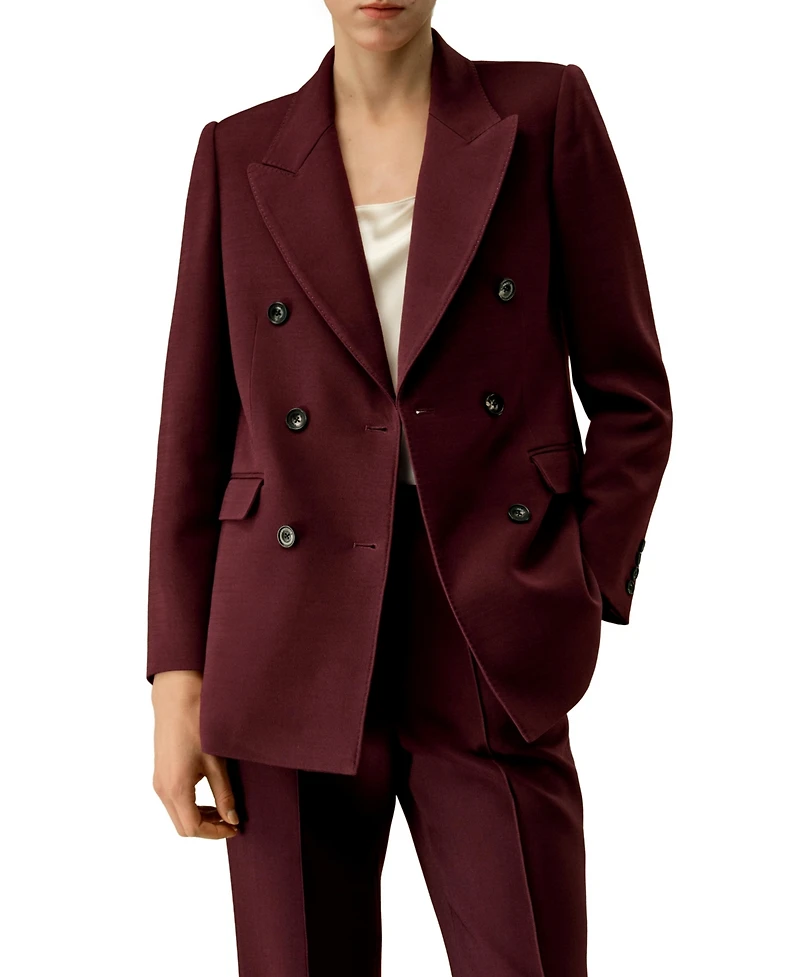 Lilysilk Women's Double Breasted Lapel Blazer