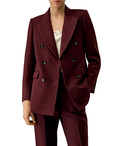 Lilysilk Women's Double Breasted Lapel Blazer